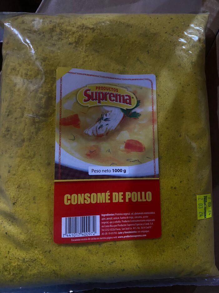 Distribuidora de productos para restaurante marca Suprema, Consomé de pollo