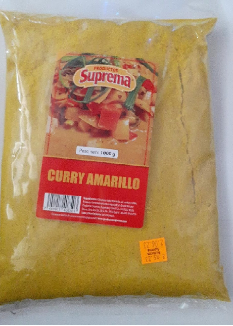 Distribuidora de productos para restaurante marca Suprema, Curry Amarillo