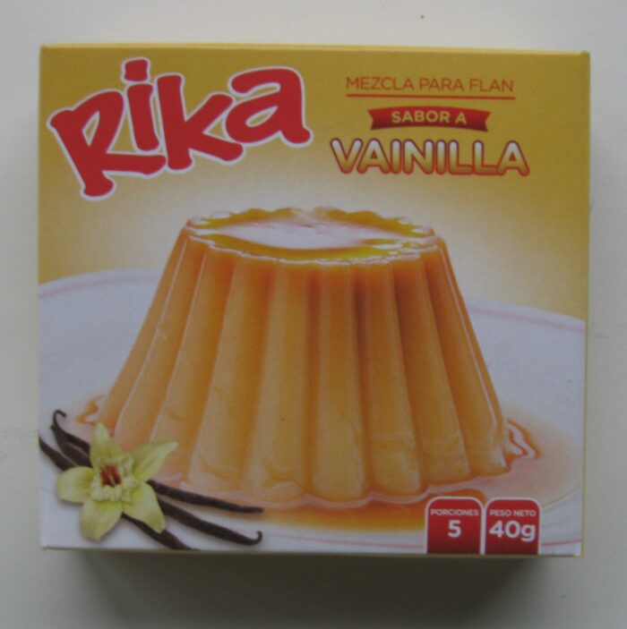 Distribuidora de productos para restaurante marca Rika, Mezcla para flan sabor vainilla