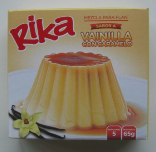 Distribuidora de productos para restaurante marca Rika, Mezcla para flan vainilla con caramelo