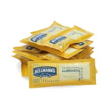 Distribuidora de productos para restaurante marca Hellmans, sobre de mayonesas