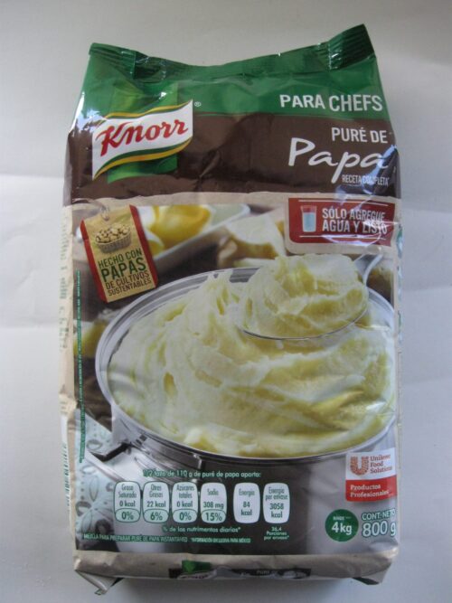 Distribuidora de productos para restaurante marca Knorr, Puré de papa