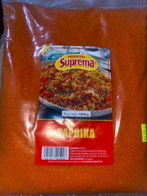 Distribuidora de productos para restaurante marca Suprema, paprika