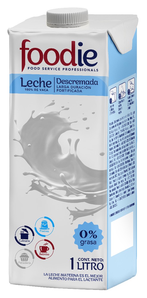 Distribuidora de productos para restaurante marca Foodie, Leche descremada