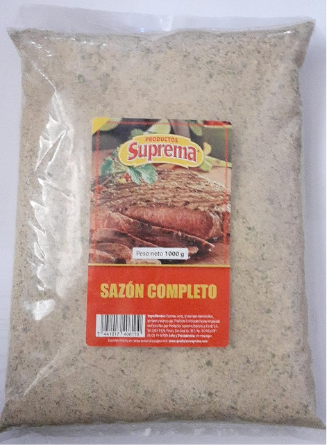 Distribuidora de productos para restaurante marca Suprema, Sazón Completo