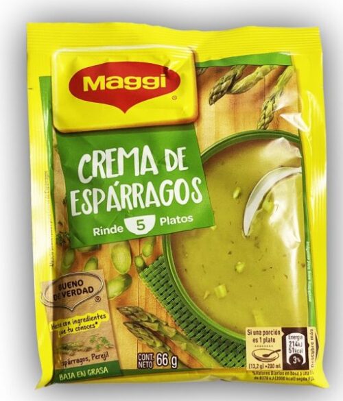 Distribuidora de productos para restaurante marca Maggi, crema de espárragos