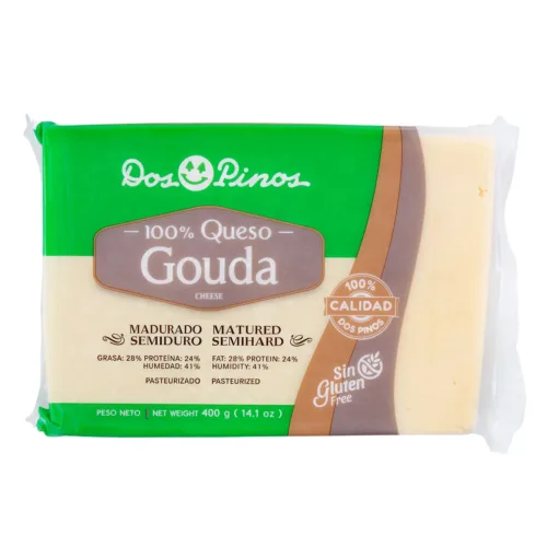 Distribuidora de productos para restaurante marca Dos Pinos, 100% Queso Gouda